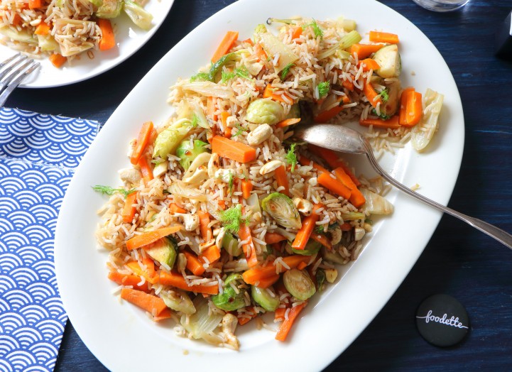 Riz sauté aux légumes au wok - Recettes de cuisine Ôdélices
